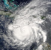 hurricane on jamaica island